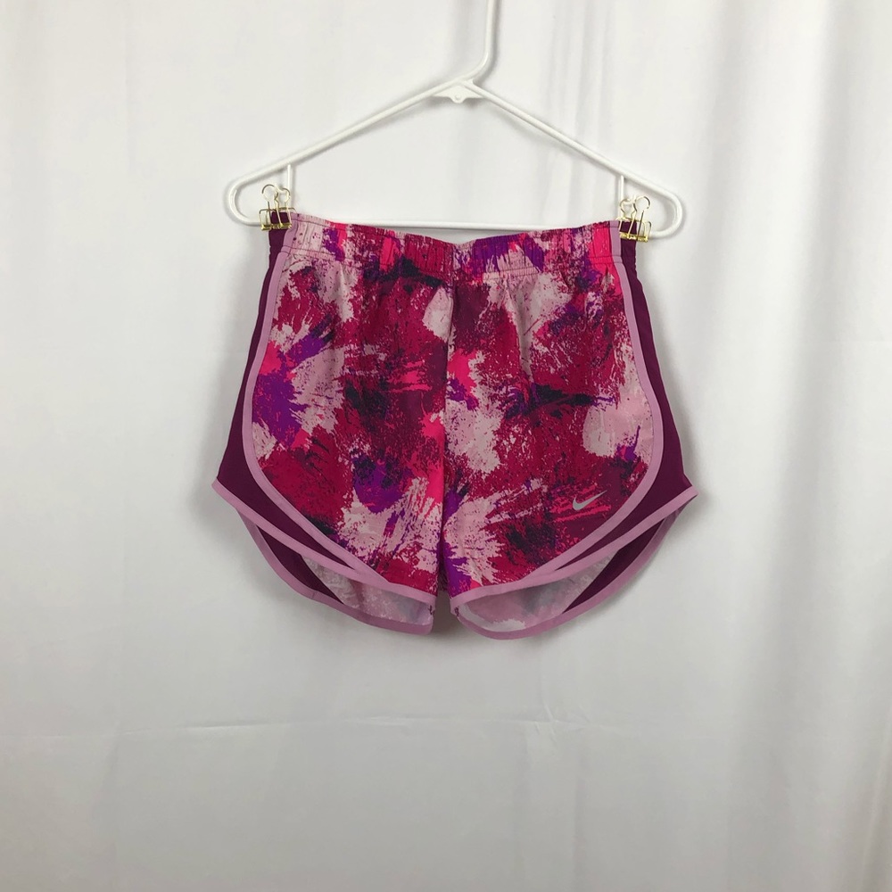 Nike dri-fit tempo shorts pink/maroon pattern S